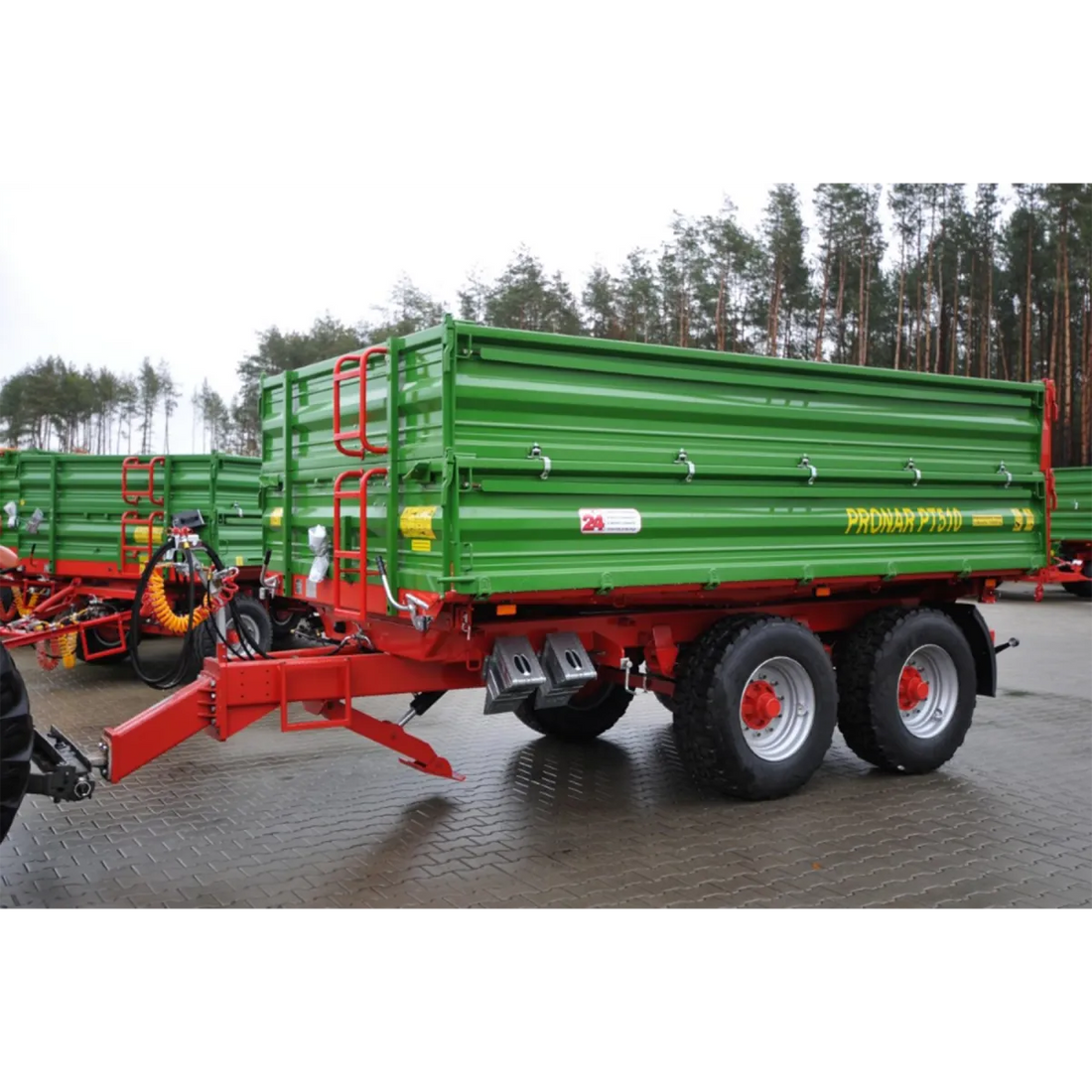 Rimorchio agricolo tandem 10T con kipper