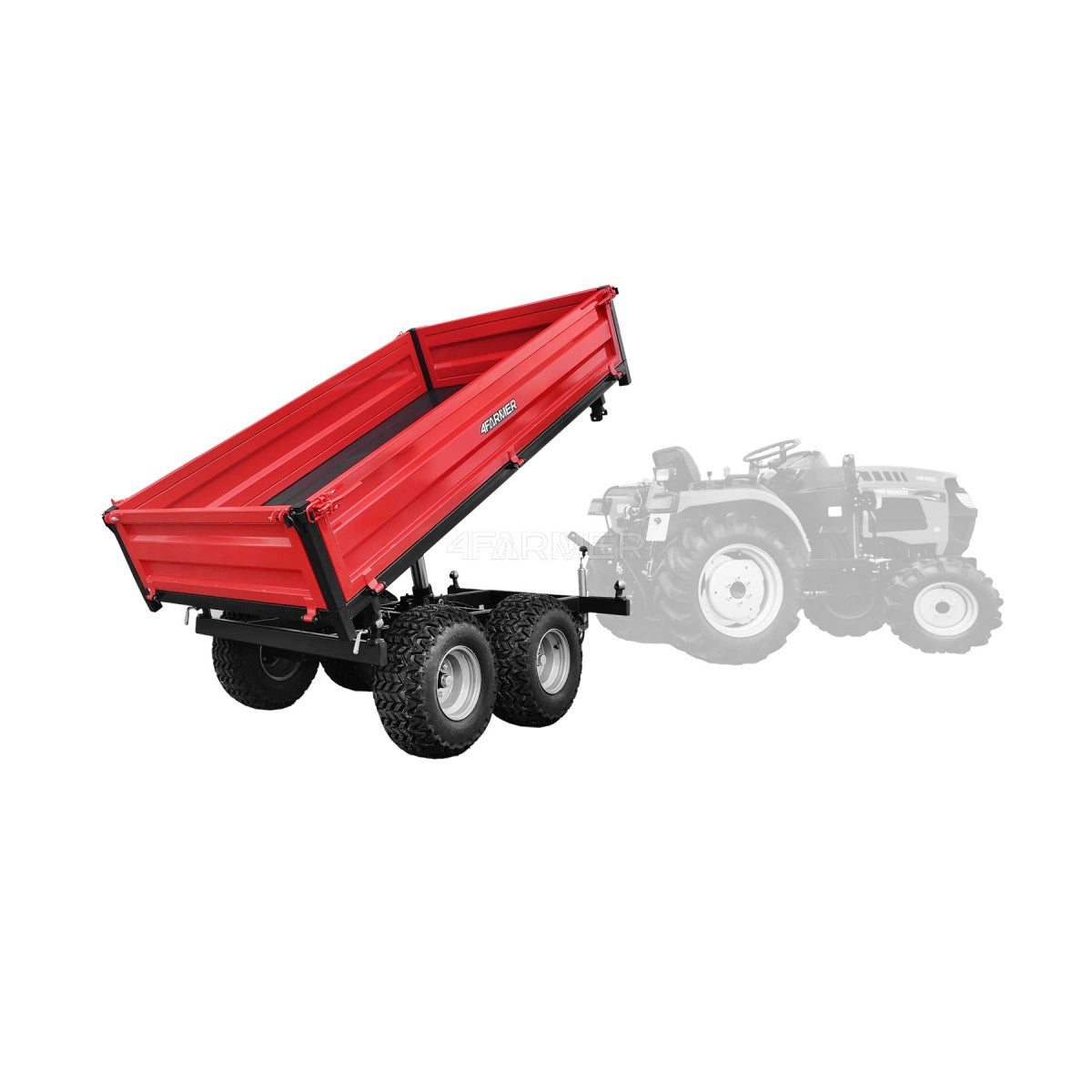 Rimorchio agricolo a due assi da 2,5 T