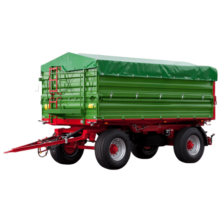 Rimorchio agricolo a due assi da 12 T con cassone ribaltabile