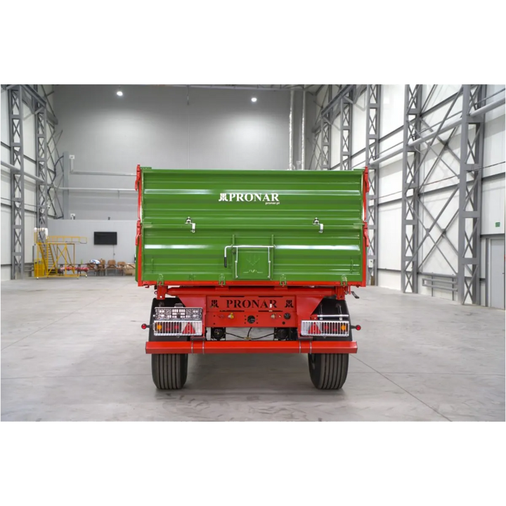 Rimorchio agricolo a due assi da 12 T con cassone ribaltabile