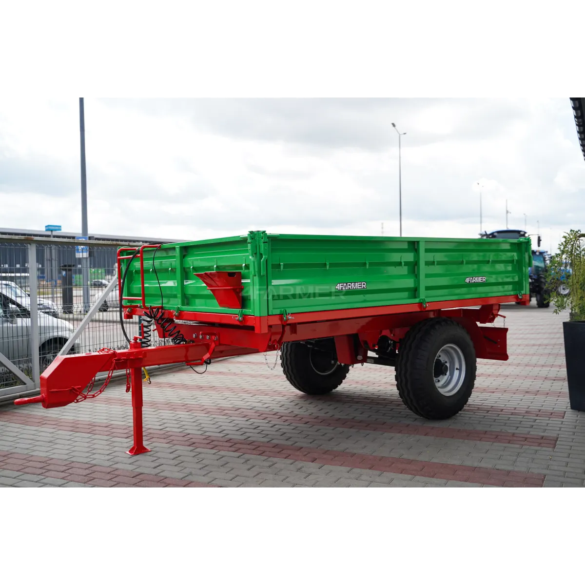 Rimorchio agricolo monoasse da 3,5 t con kiper