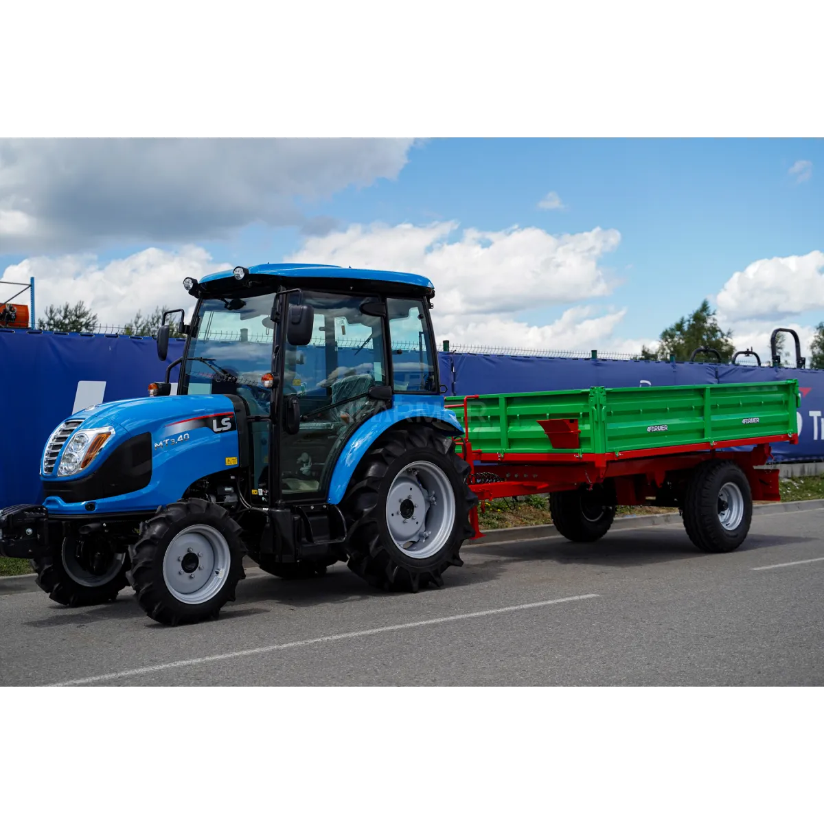 Rimorchio agricolo monoasse da 3,5 t con kiper