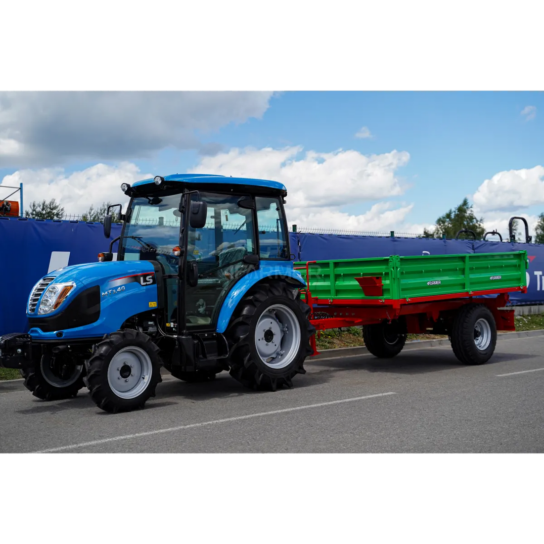 Rimorchio agricolo monoasse da 3,5 t con kiper