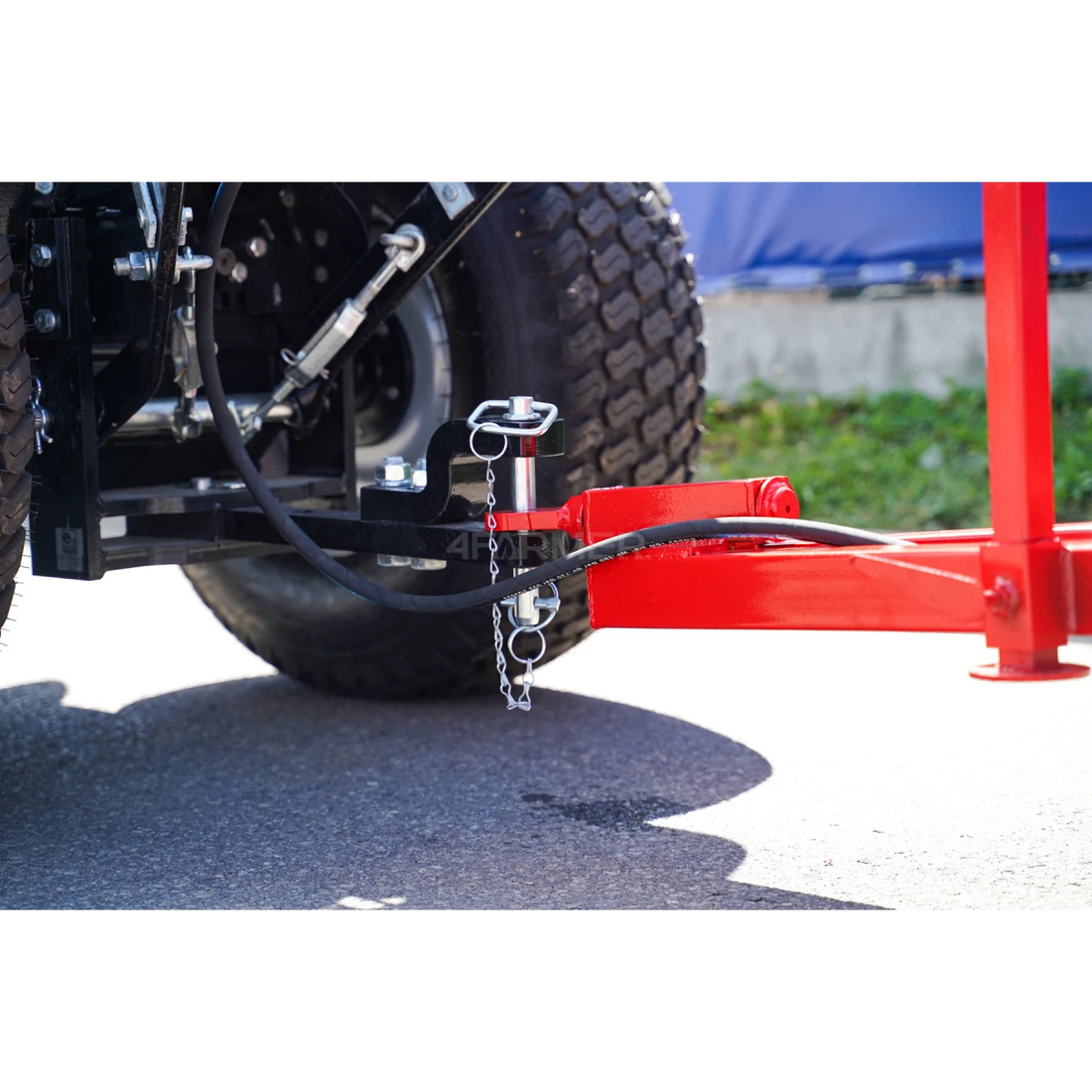 Rimorchio agricolo monocarrello 1T con ribaltabile